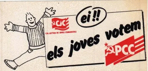 12.01CJC-Cat-Pegatina-Els-joves-votem-PCC-Anys-80